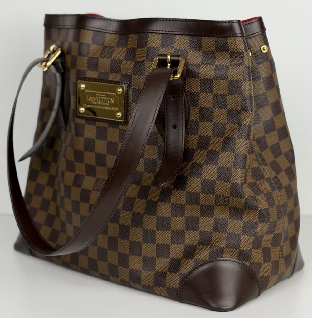Louis Vuitton Hampstead Handbag GM in Coated Damier Ebene Canvas Tote 2007 S
